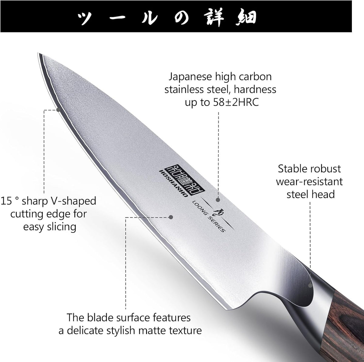 7PCS Kitchen Knife Set, Japanese Magnetic Knife Block Set