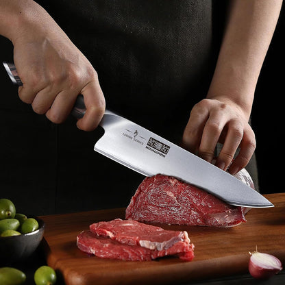 7PCS Kitchen Knife Set, Japanese Magnetic Knife Block Set