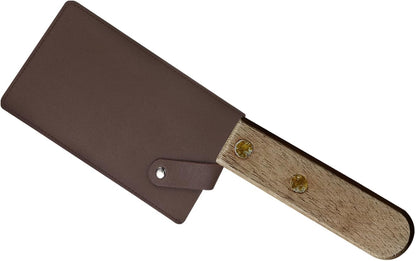 PU Leather Knife Meat Cleaver Sheath, Waterproof Chef Knife Guards Wide Knife Protector Cleaver Cover for Home Kitchen, Brown