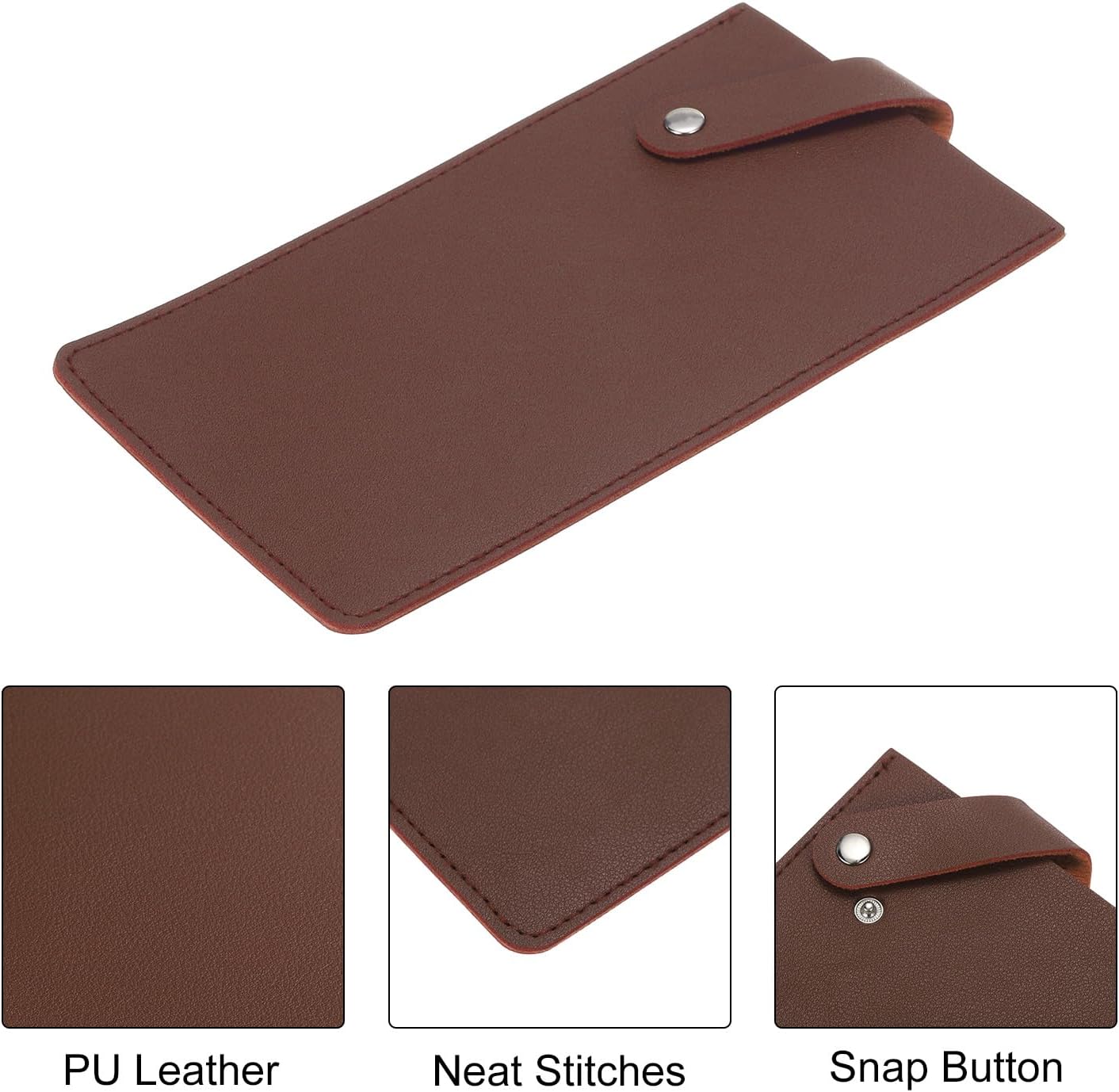 PU Leather Knife Meat Cleaver Sheath, Waterproof Chef Knife Guards Wide Knife Protector Cleaver Cover for Home Kitchen, Brown