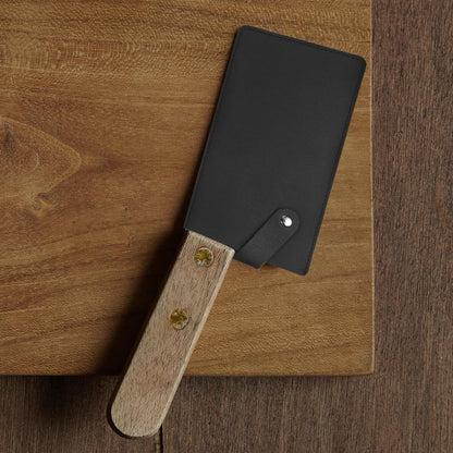 PU Leather Knife Meat Cleaver Sheath, Waterproof Chef Knife Guards Wide Knife Protector Cleaver Cover for Home Kitchen, Brown