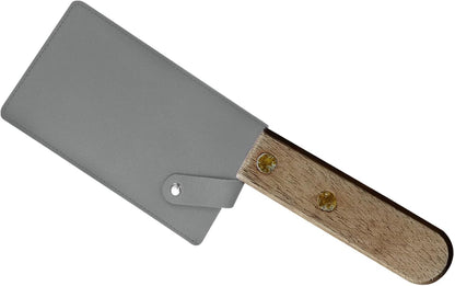 PU Leather Knife Meat Cleaver Sheath, Waterproof Chef Knife Guards Wide Knife Protector Cleaver Cover for Home Kitchen, Brown