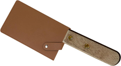 PU Leather Knife Meat Cleaver Sheath, Waterproof Chef Knife Guards Wide Knife Protector Cleaver Cover for Home Kitchen, Brown