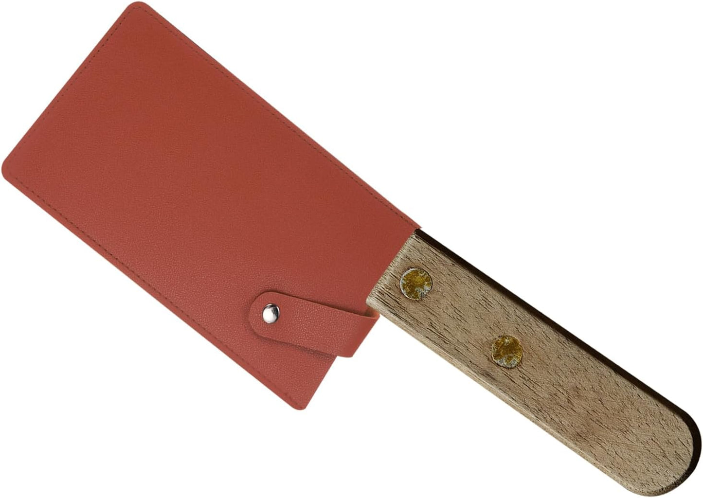PU Leather Knife Meat Cleaver Sheath, Waterproof Chef Knife Guards Wide Knife Protector Cleaver Cover for Home Kitchen, Brown