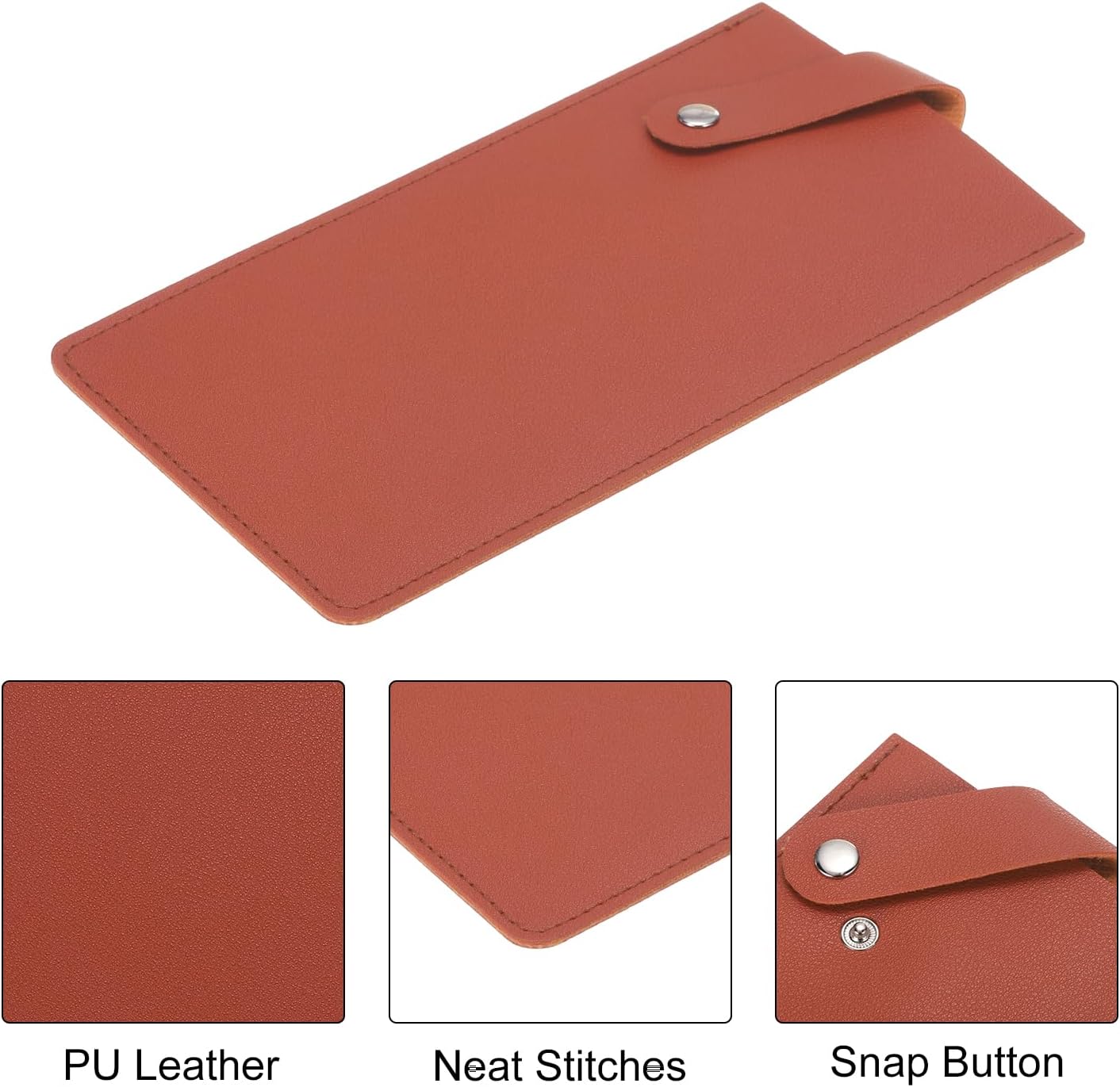 PU Leather Knife Meat Cleaver Sheath, Waterproof Chef Knife Guards Wide Knife Protector Cleaver Cover for Home Kitchen, Brown