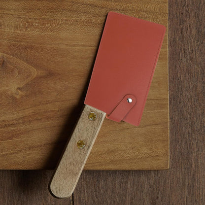 PU Leather Knife Meat Cleaver Sheath, Waterproof Chef Knife Guards Wide Knife Protector Cleaver Cover for Home Kitchen, Brown