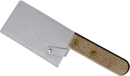 PU Leather Knife Meat Cleaver Sheath, Waterproof Chef Knife Guards Wide Knife Protector Cleaver Cover for Home Kitchen, Brown