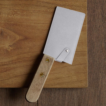 PU Leather Knife Meat Cleaver Sheath, Waterproof Chef Knife Guards Wide Knife Protector Cleaver Cover for Home Kitchen, Brown