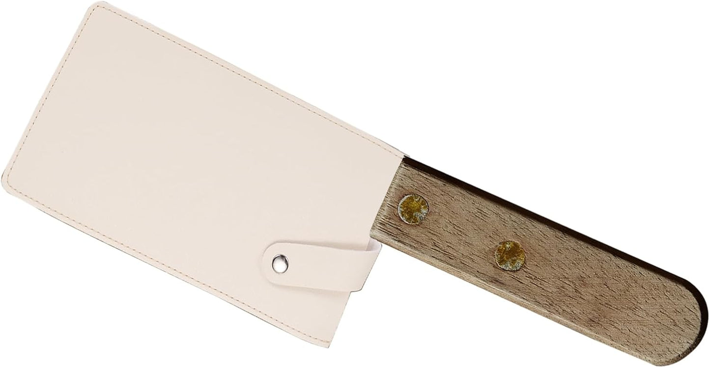 PU Leather Knife Meat Cleaver Sheath, Waterproof Chef Knife Guards Wide Knife Protector Cleaver Cover for Home Kitchen, Brown