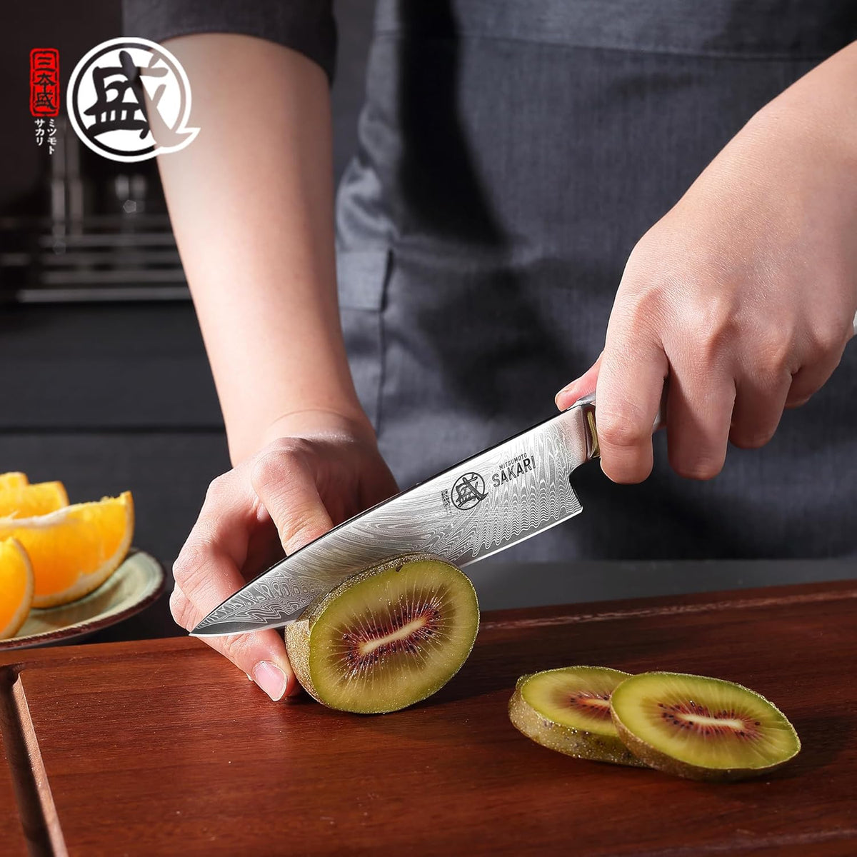 5.6-Inch Japanese Paring Knife, 67-Layer VG-Pro Damascus | Fruit Peeling and Trimming, Petty Knife Control, Deep-Cryo Treatment, G10 Handle, Sandalwood Box