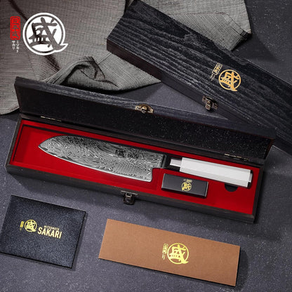 5.6-Inch Japanese Paring Knife, 67-Layer VG-Pro Damascus | Fruit Peeling and Trimming, Petty Knife Control, Deep-Cryo Treatment, G10 Handle, Sandalwood Box
