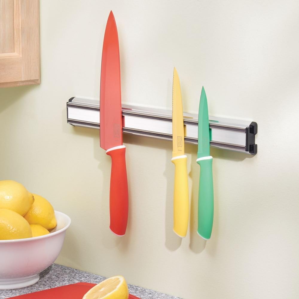 Wall Mount Magnetic Knife Holder Strip for Kitchen Utensil Storage - Stainless Steel, 14"