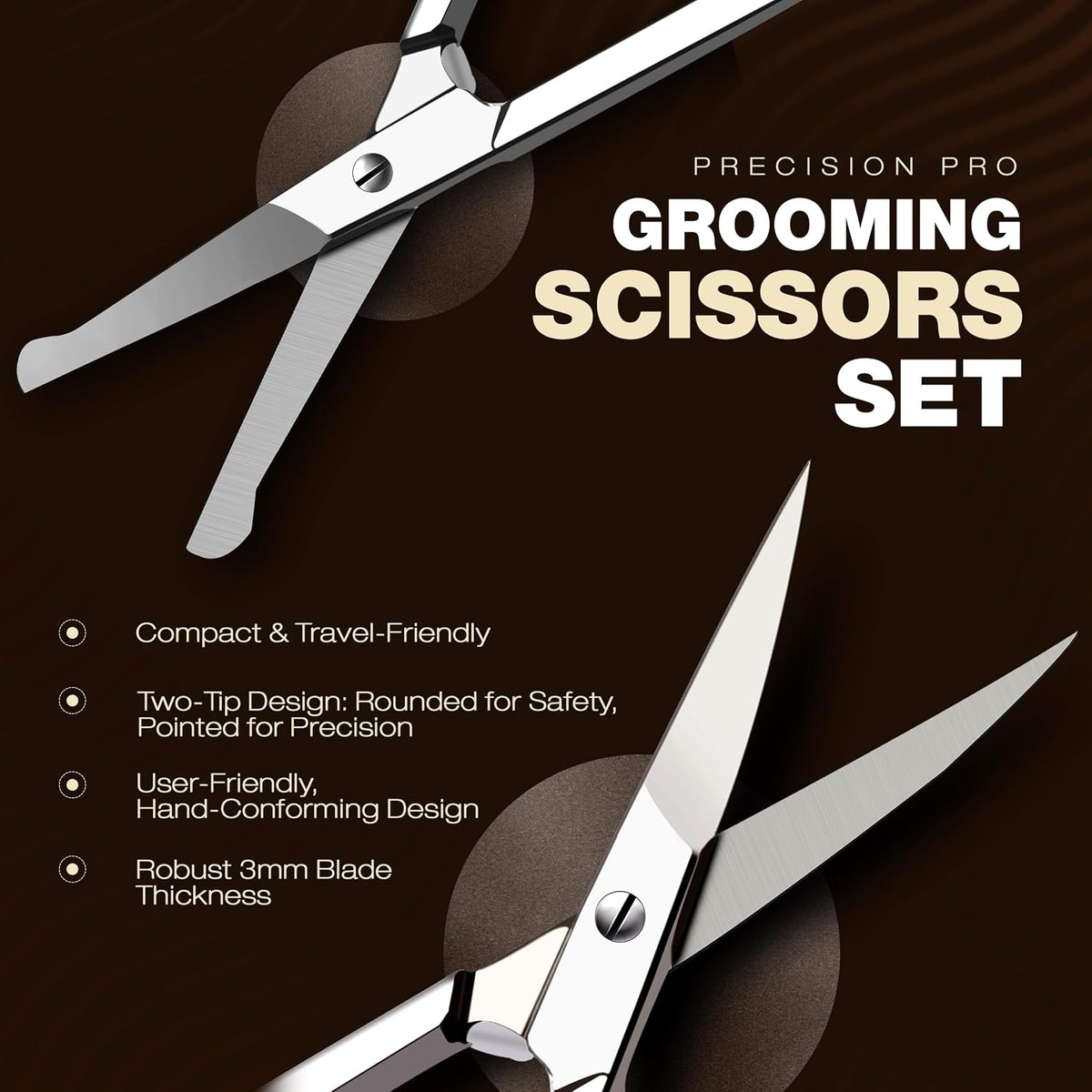 Eyebrow Scissors For Women - Stainless Steel Small Scissors