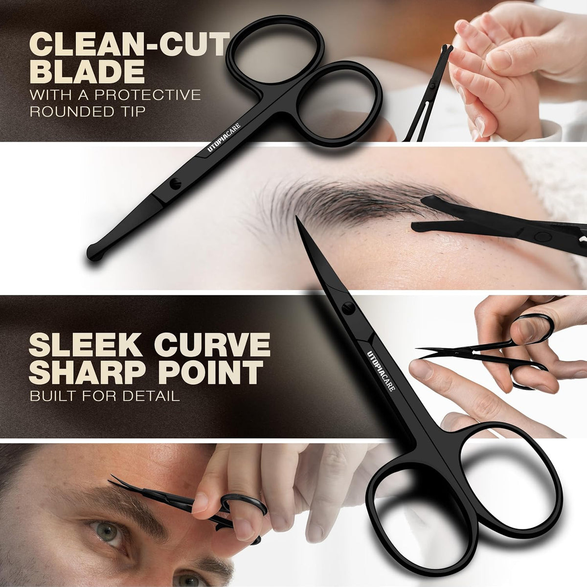 Eyebrow Scissors For Women - Stainless Steel Small Scissors