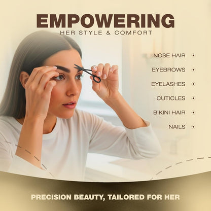 Eyebrow Scissors For Women - Stainless Steel Small Scissors