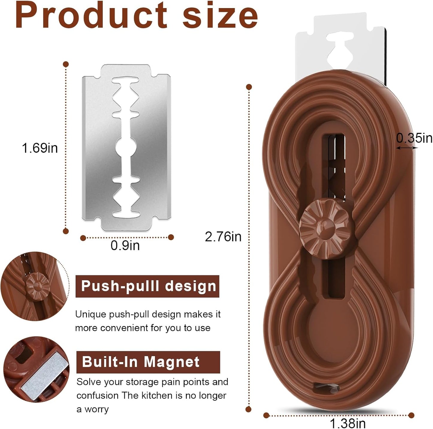 Bread Lame Dough Scoring Knife, Bread Scoring Tool,Upgraded Retractable & Magnetic Design, Anti-Slip Handle Professional Sourdough Tool for Homemade Sourdough Bread with 5 Blades