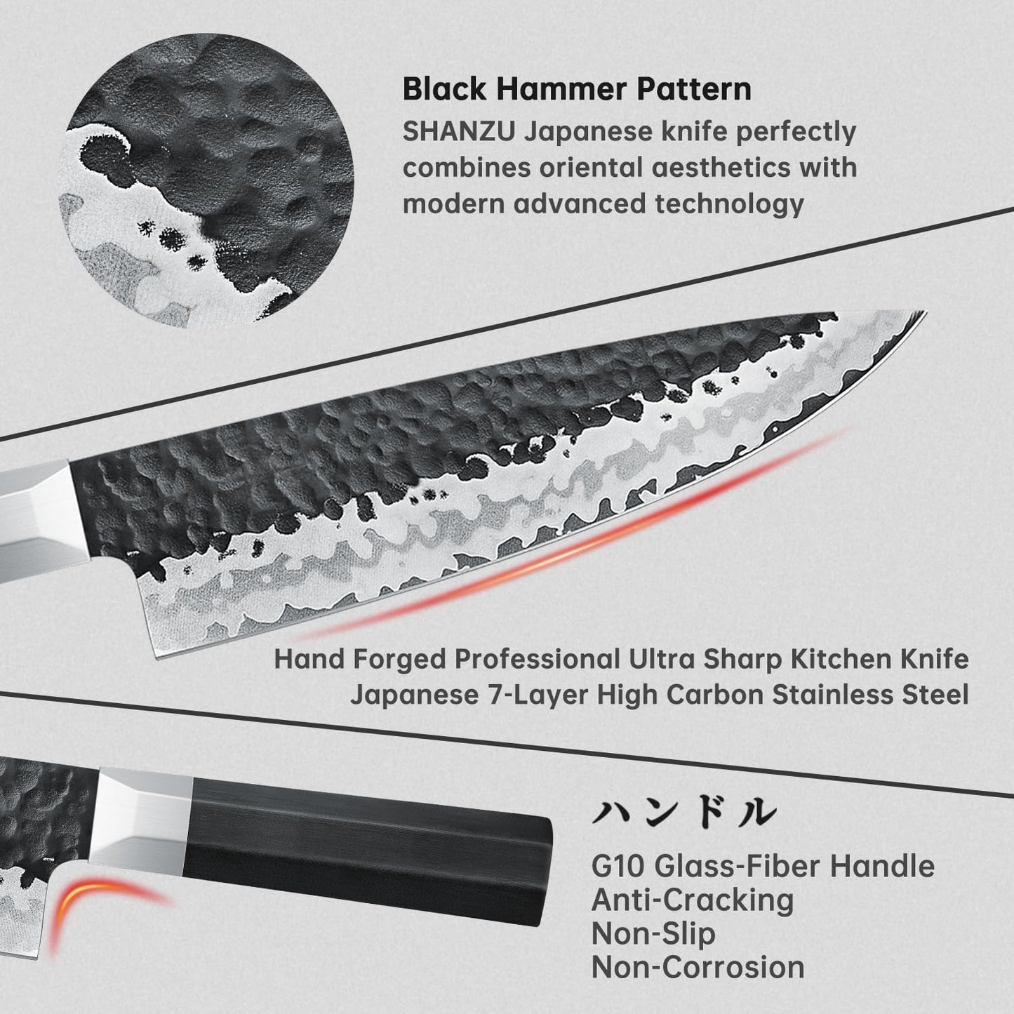 12" Brisket Slicing Knife - Carving Slicing Meat Knive in Wood Handle | For Brisket, Turkey, Meat, 5Cr15MoV Stainless Steel, Full Tang, Ergonomic Wood Handle, Razor Sharp, Gift Box Included