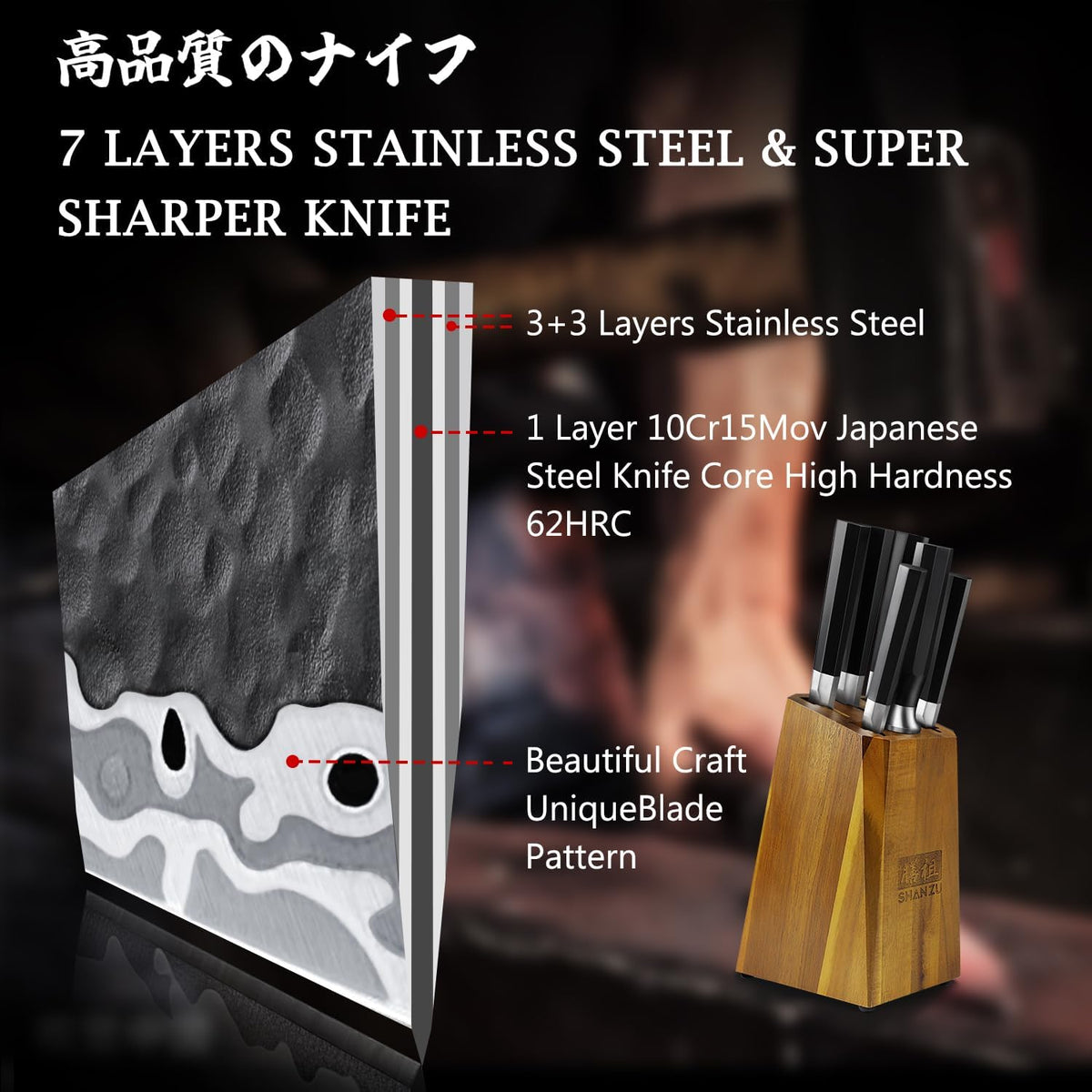 12" Brisket Slicing Knife - Carving Slicing Meat Knive in Wood Handle | For Brisket, Turkey, Meat, 5Cr15MoV Stainless Steel, Full Tang, Ergonomic Wood Handle, Razor Sharp, Gift Box Included