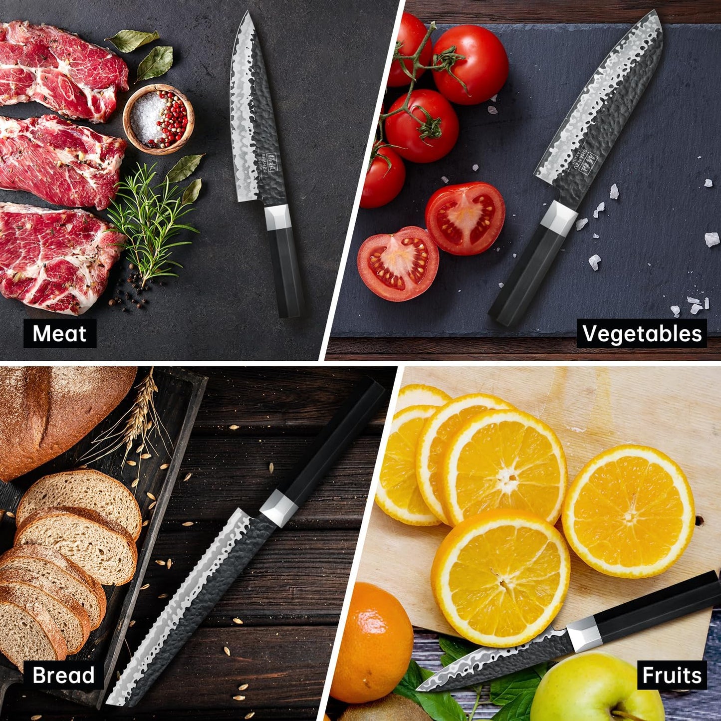 12" Brisket Slicing Knife - Carving Slicing Meat Knive in Wood Handle | For Brisket, Turkey, Meat, 5Cr15MoV Stainless Steel, Full Tang, Ergonomic Wood Handle, Razor Sharp, Gift Box Included