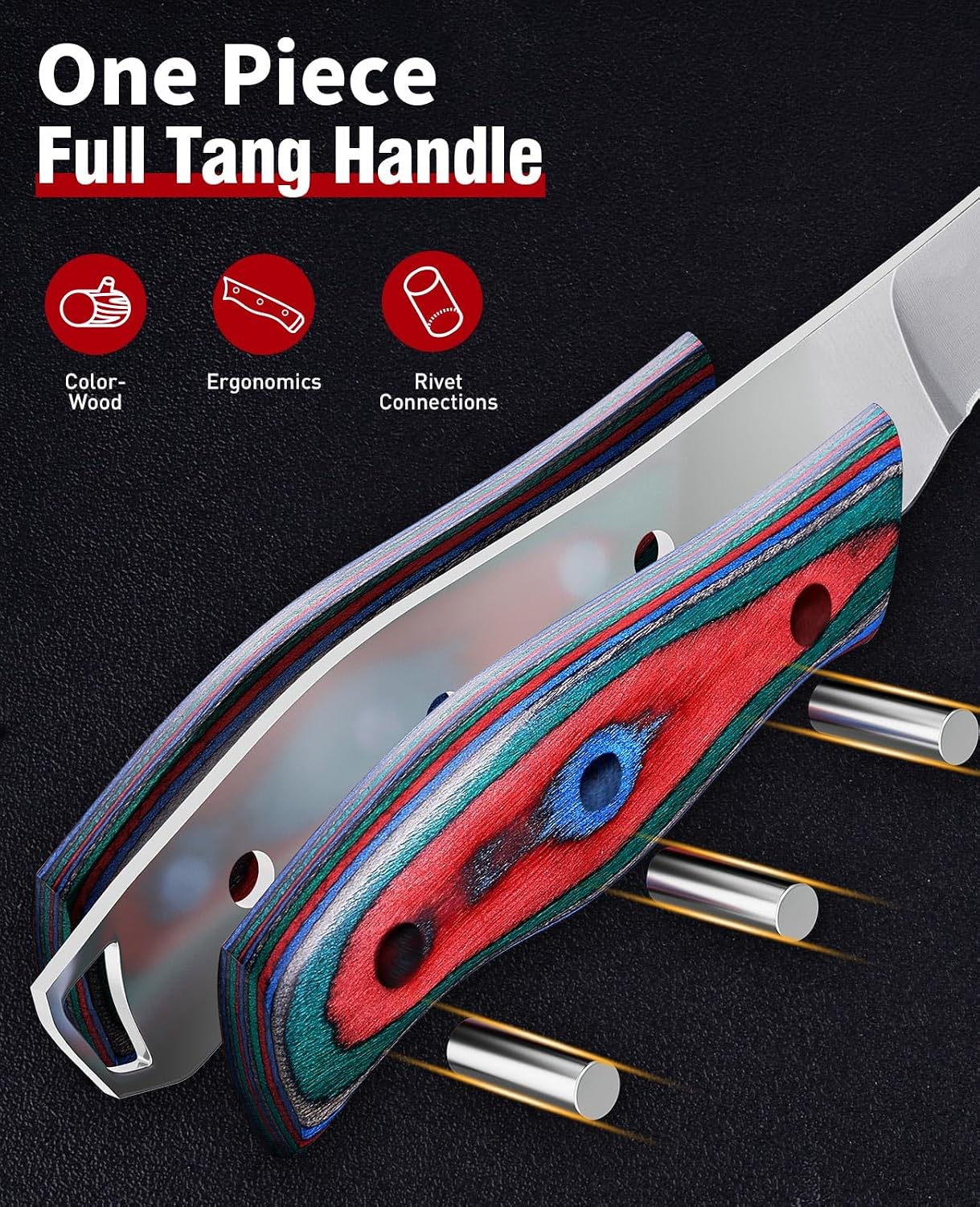 Professional Boning Knife and Fillet Knife Set 2 with Gift Box | Super Sharp Outstanding Flexibility 10Cr18Mov High Carbon Steel Full Tang Wooden Handle for Fish Meat Poultry Cutting