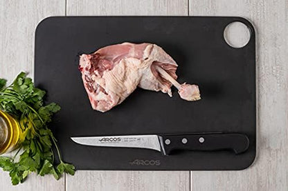 Salmon Knife/Fish Knife 11 Inch Nitrum Stainless Steel and 290 mm blade. Ergonomic Polyoxymethylene POM Handle. Series Universal. Long, sturdy blade and serrated edge. Easily cuts. Color Black