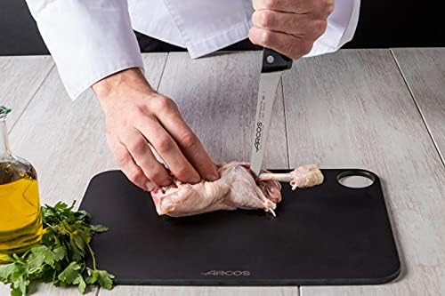 Salmon Knife/Fish Knife 11 Inch Nitrum Stainless Steel and 290 mm blade. Ergonomic Polyoxymethylene POM Handle. Series Universal. Long, sturdy blade and serrated edge. Easily cuts. Color Black