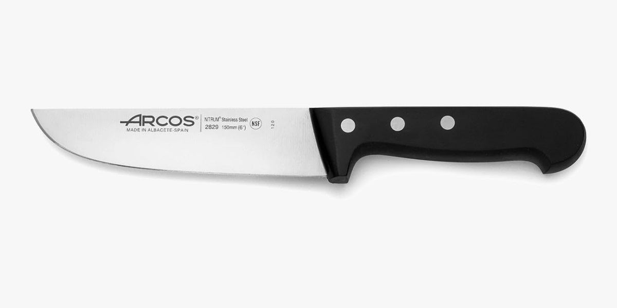 Salmon Knife/Fish Knife 11 Inch Nitrum Stainless Steel and 290 mm blade. Ergonomic Polyoxymethylene POM Handle. Series Universal. Long, sturdy blade and serrated edge. Easily cuts. Color Black