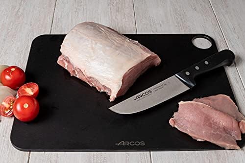 Salmon Knife/Fish Knife 11 Inch Nitrum Stainless Steel and 290 mm blade. Ergonomic Polyoxymethylene POM Handle. Series Universal. Long, sturdy blade and serrated edge. Easily cuts. Color Black