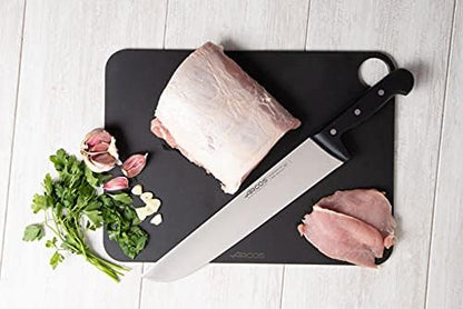 Salmon Knife/Fish Knife 11 Inch Nitrum Stainless Steel and 290 mm blade. Ergonomic Polyoxymethylene POM Handle. Series Universal. Long, sturdy blade and serrated edge. Easily cuts. Color Black