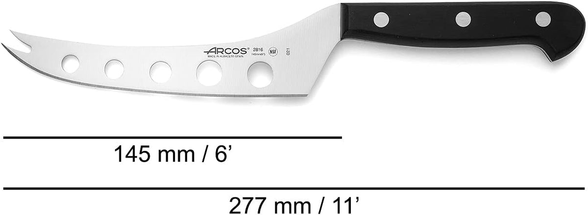 Salmon Knife/Fish Knife 11 Inch Nitrum Stainless Steel and 290 mm blade. Ergonomic Polyoxymethylene POM Handle. Series Universal. Long, sturdy blade and serrated edge. Easily cuts. Color Black
