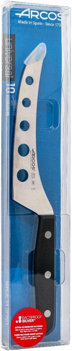 Salmon Knife/Fish Knife 11 Inch Nitrum Stainless Steel and 290 mm blade. Ergonomic Polyoxymethylene POM Handle. Series Universal. Long, sturdy blade and serrated edge. Easily cuts. Color Black