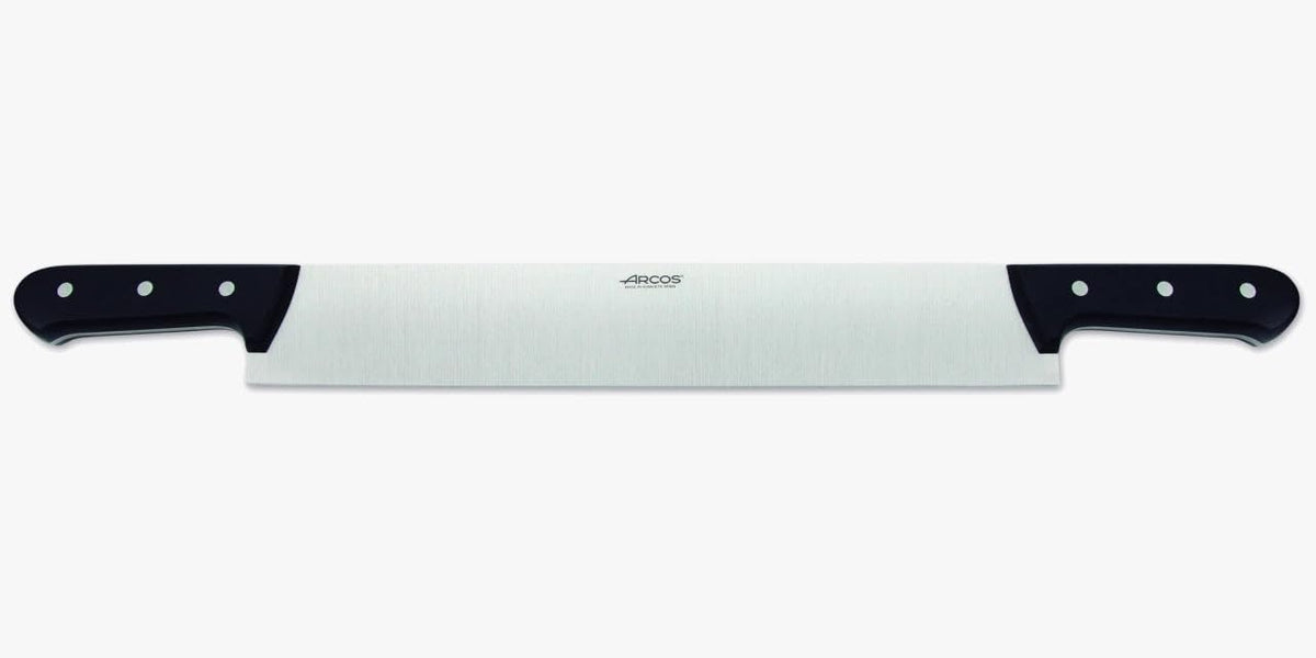 Salmon Knife/Fish Knife 11 Inch Nitrum Stainless Steel and 290 mm blade. Ergonomic Polyoxymethylene POM Handle. Series Universal. Long, sturdy blade and serrated edge. Easily cuts. Color Black
