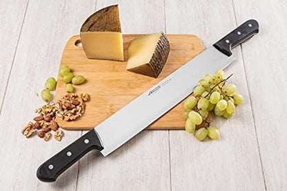 Salmon Knife/Fish Knife 11 Inch Nitrum Stainless Steel and 290 mm blade. Ergonomic Polyoxymethylene POM Handle. Series Universal. Long, sturdy blade and serrated edge. Easily cuts. Color Black
