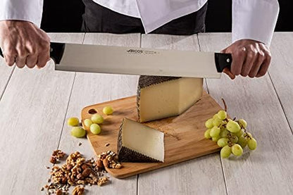 Salmon Knife/Fish Knife 11 Inch Nitrum Stainless Steel and 290 mm blade. Ergonomic Polyoxymethylene POM Handle. Series Universal. Long, sturdy blade and serrated edge. Easily cuts. Color Black