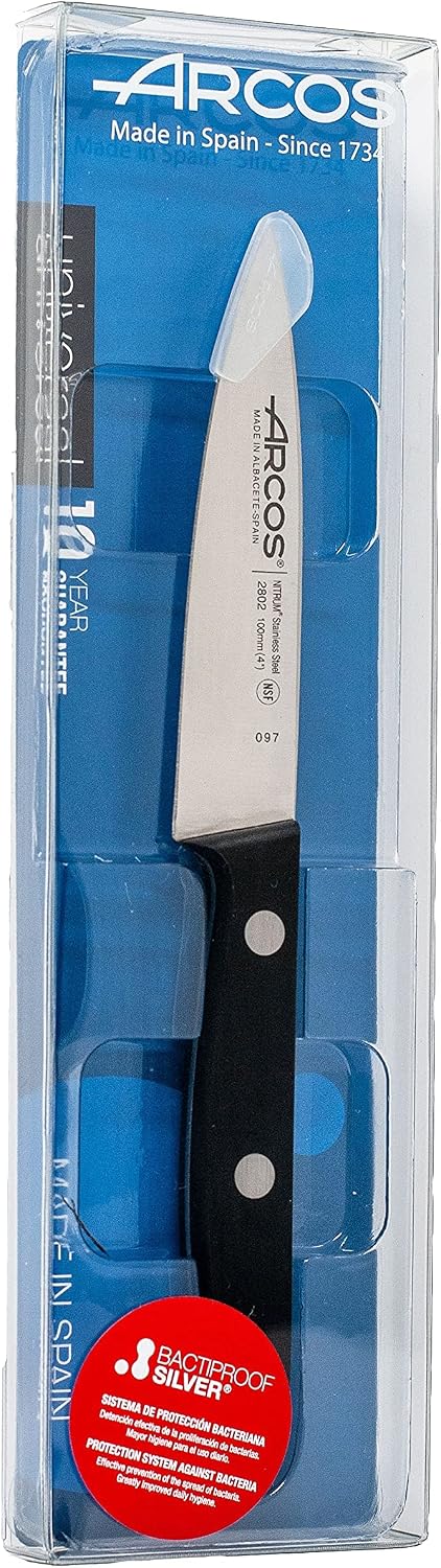 Salmon Knife/Fish Knife 11 Inch Nitrum Stainless Steel and 290 mm blade. Ergonomic Polyoxymethylene POM Handle. Series Universal. Long, sturdy blade and serrated edge. Easily cuts. Color Black