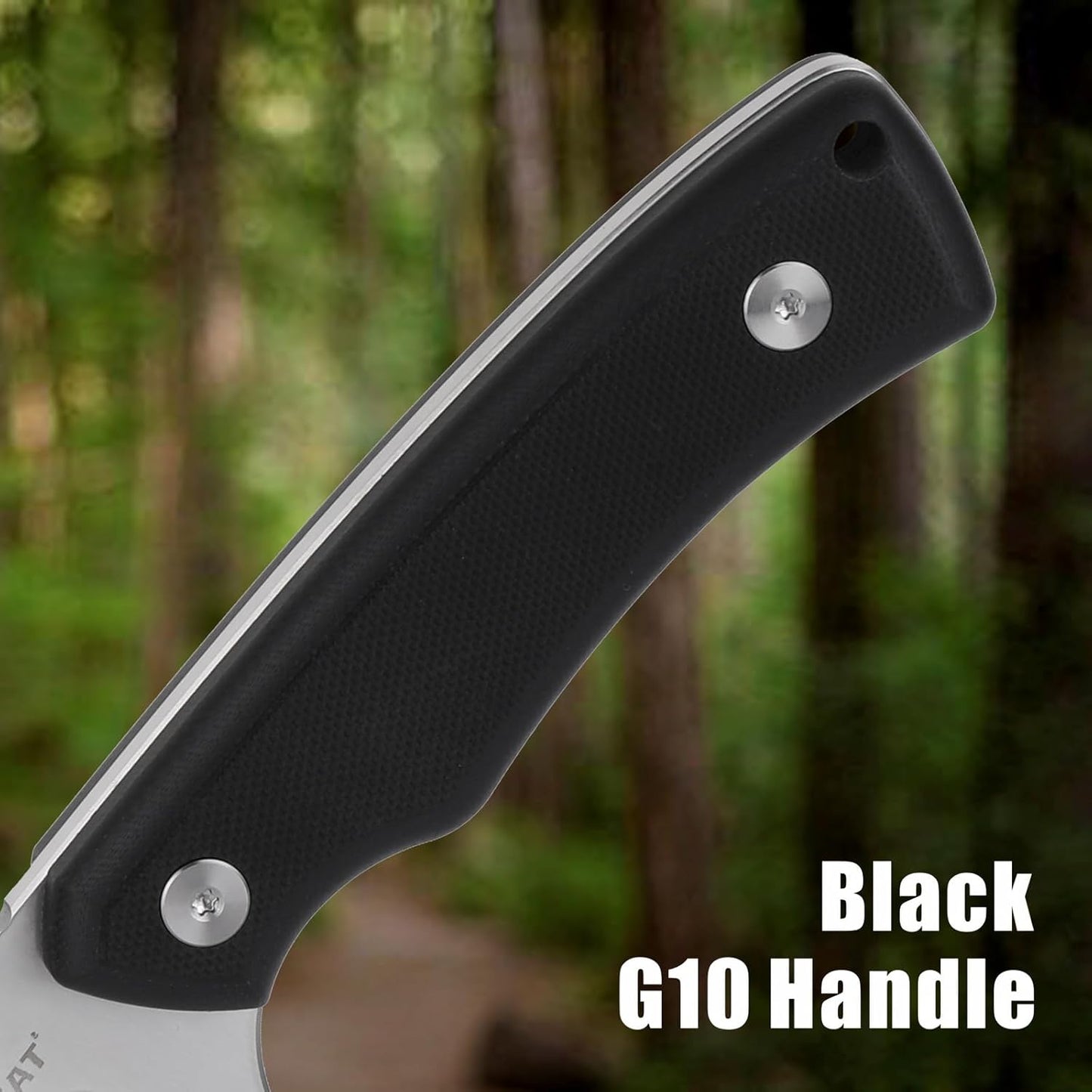 REAT Fixed Blade Knife with Kydex Sheath, 3.25" D2 Steel Blade with Full Tang Design,Ergonomic G10 Handle, Sharp EDC Knife for Hunting,Camping,Bushcraft,Hiking,Skining,Gifts for Men,Women