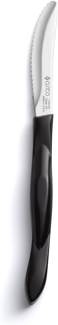 Model 1759 Table Knife with Double-D (DD) serrated edge in Sealed Plastic Bag with 3.4 High Carbon Stainless blade and 5 Classic Dark Brown handle (often called "Black").