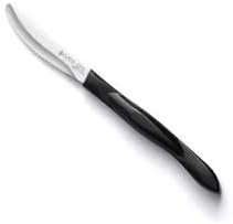 Model 1759 Table Knife with Double-D (DD) serrated edge in Sealed Plastic Bag with 3.4 High Carbon Stainless blade and 5 Classic Dark Brown handle (often called "Black").