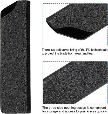 ABS Knife Cover Sleeves for 7" Chopping Knife Cleaver, Knives Edge Guard Blade Protector Universal Sheath for Home Kitchen, Black