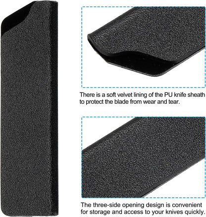ABS Knife Cover Sleeves for 7" Chopping Knife Cleaver, Knives Edge Guard Blade Protector Universal Sheath for Home Kitchen, Black