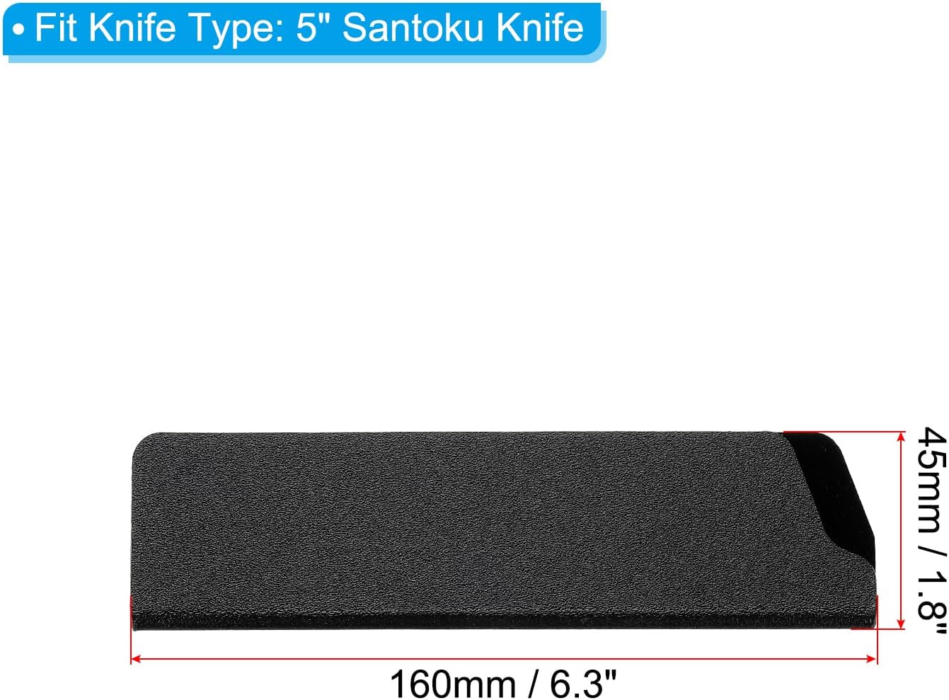 ABS Knife Cover Sleeves for 7" Chopping Knife Cleaver, Knives Edge Guard Blade Protector Universal Sheath for Home Kitchen, Black