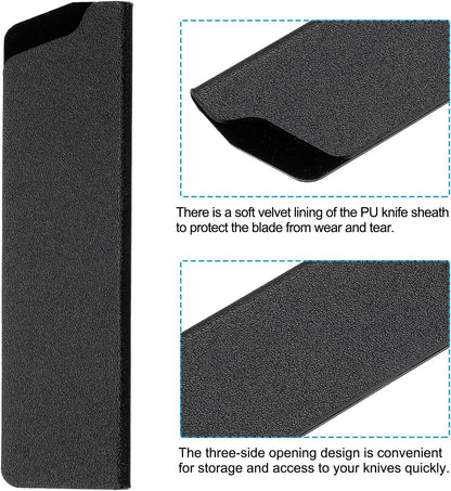 ABS Knife Cover Sleeves for 7" Chopping Knife Cleaver, Knives Edge Guard Blade Protector Universal Sheath for Home Kitchen, Black