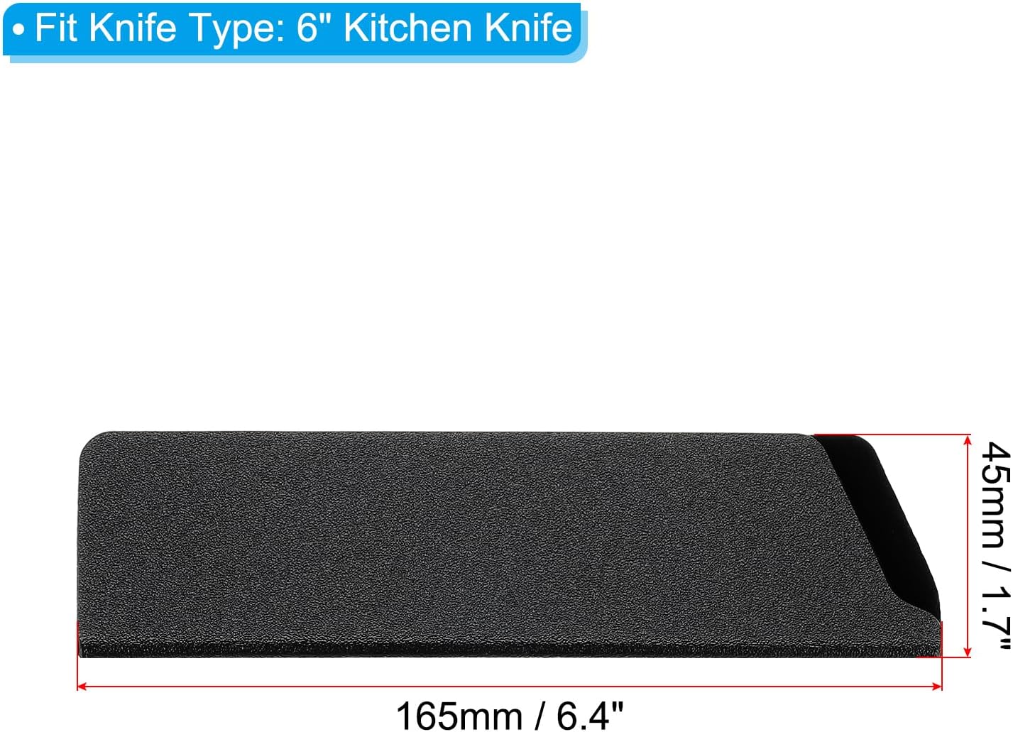 ABS Knife Cover Sleeves for 7" Chopping Knife Cleaver, Knives Edge Guard Blade Protector Universal Sheath for Home Kitchen, Black