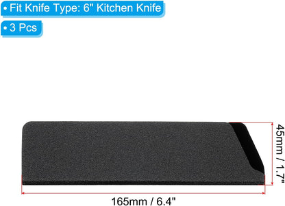 ABS Knife Cover Sleeves for 7" Chopping Knife Cleaver, Knives Edge Guard Blade Protector Universal Sheath for Home Kitchen, Black