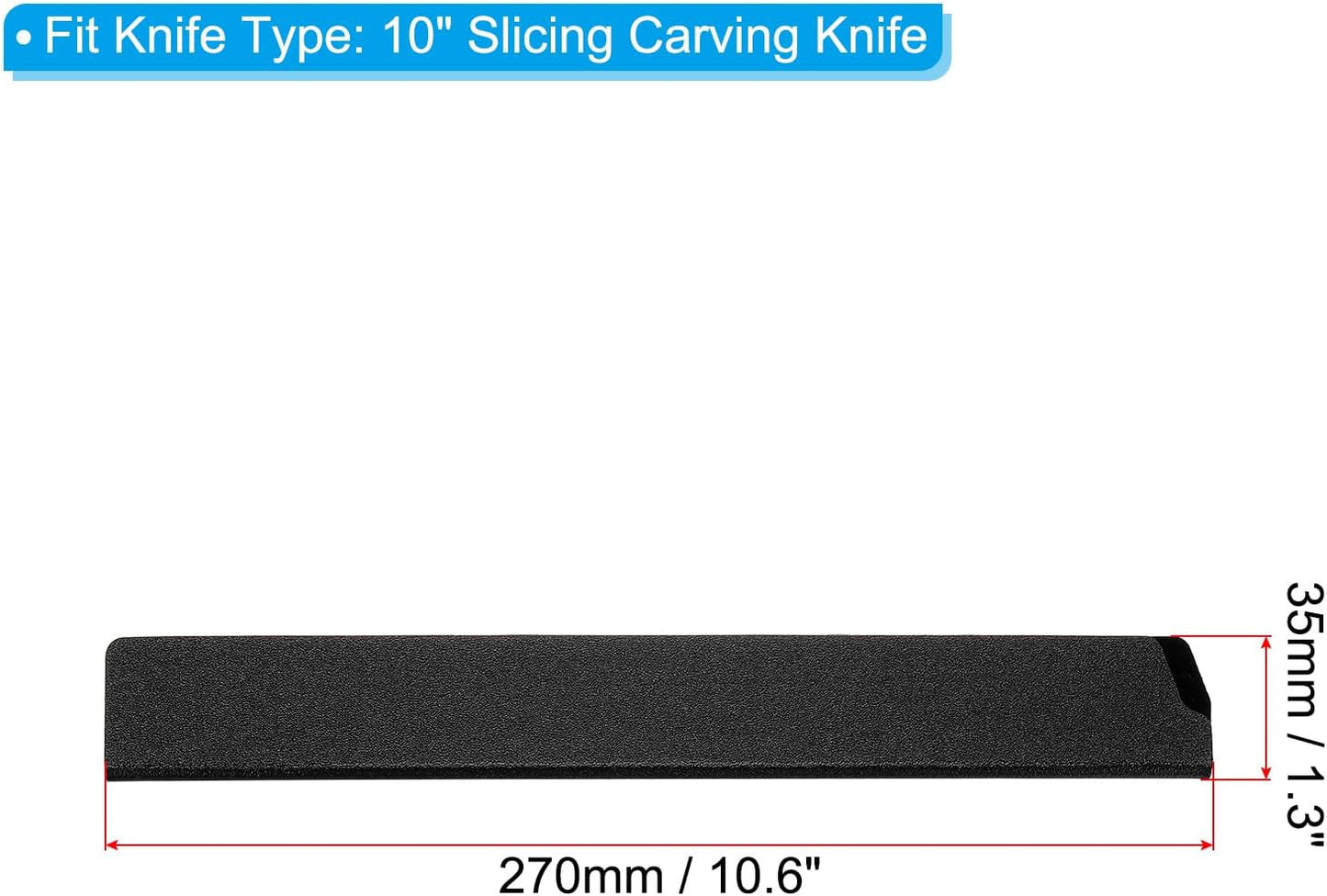 ABS Knife Cover Sleeves for 7" Chopping Knife Cleaver, Knives Edge Guard Blade Protector Universal Sheath for Home Kitchen, Black