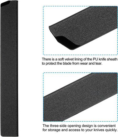 ABS Knife Cover Sleeves for 7" Chopping Knife Cleaver, Knives Edge Guard Blade Protector Universal Sheath for Home Kitchen, Black