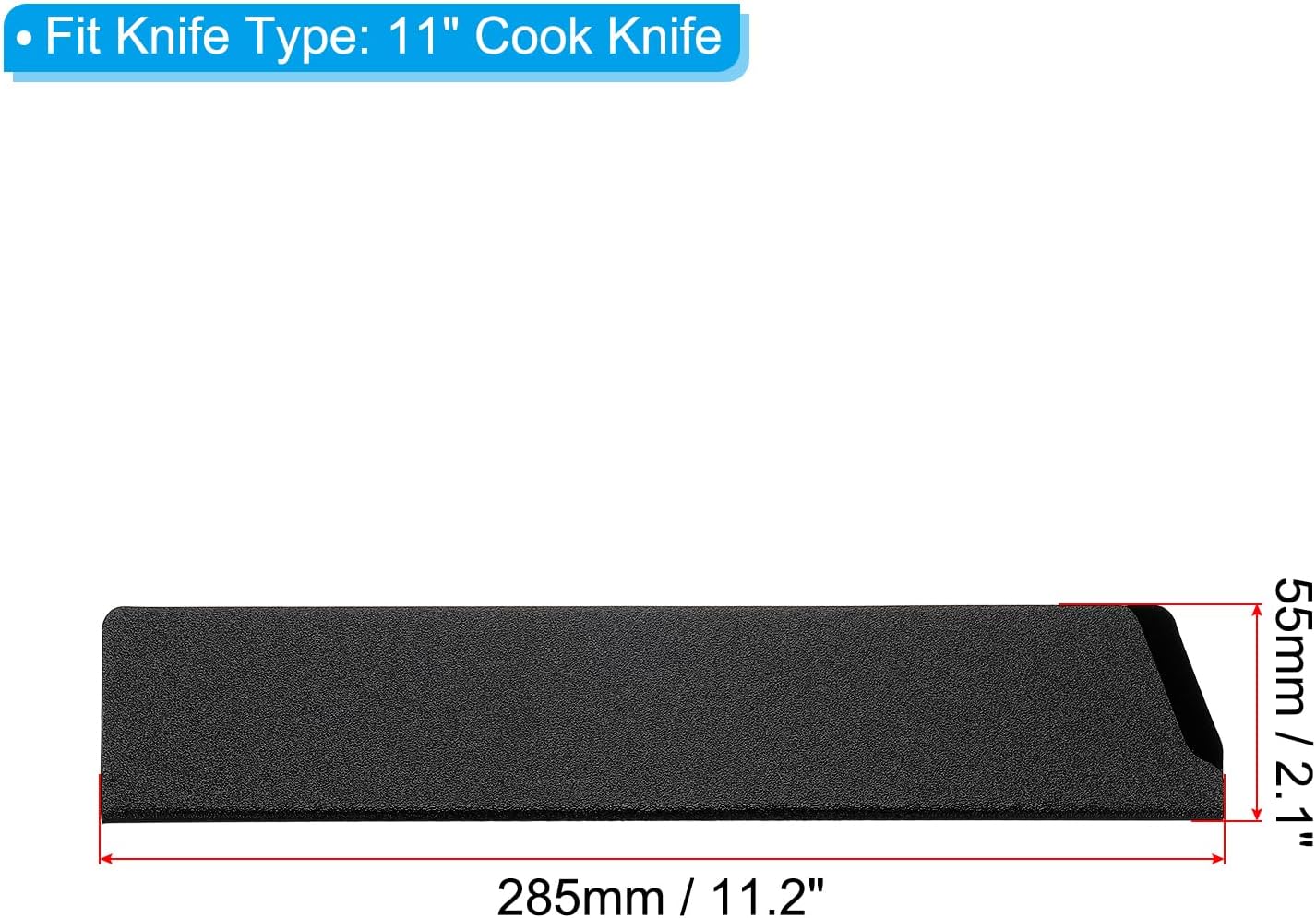 ABS Knife Cover Sleeves for 7" Chopping Knife Cleaver, Knives Edge Guard Blade Protector Universal Sheath for Home Kitchen, Black