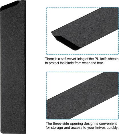 ABS Knife Cover Sleeves for 7" Chopping Knife Cleaver, Knives Edge Guard Blade Protector Universal Sheath for Home Kitchen, Black