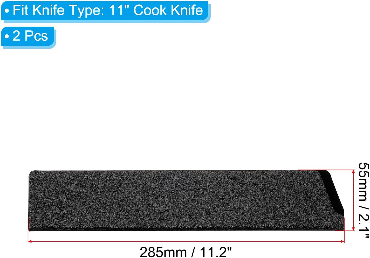 ABS Knife Cover Sleeves for 7" Chopping Knife Cleaver, Knives Edge Guard Blade Protector Universal Sheath for Home Kitchen, Black