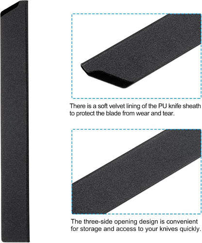 ABS Knife Cover Sleeves for 7" Chopping Knife Cleaver, Knives Edge Guard Blade Protector Universal Sheath for Home Kitchen, Black